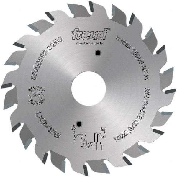 Freud - 120mm Diam, 50mm Arbor Hole Diam, Wet & Dry Cut Saw Blade - Carbide-Tipped, Standard Round Arbor - Exact Tool & Supply