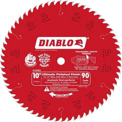 Freud - 10" Diam, 5/8" Arbor Hole Diam, 90 Tooth Wet & Dry Cut Saw Blade - Carbide-Tipped, Fine Finishing Action, Standard Round Arbor - Exact Tool & Supply