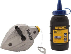DeWALT - 100' Long Reel & Chalk Set - Blue, Includes 4 oz Blue Chalk - Exact Tool & Supply