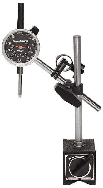 TESA Brown & Sharpe - Indicator and Base Kit - Include Black Face Indicator, Stand - Exact Tool & Supply