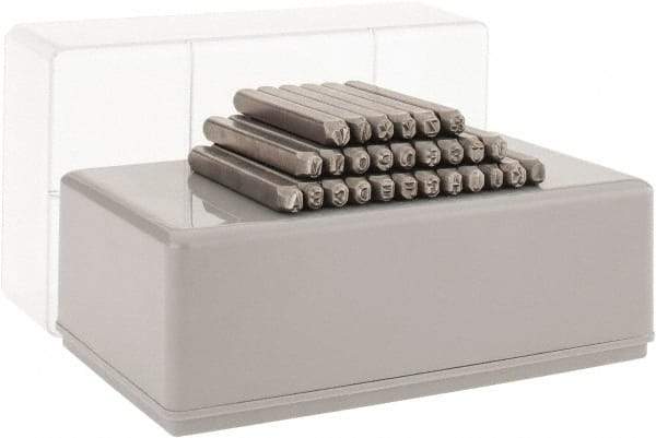 C.H. Hanson - 27 Piece, 1/8" Character Steel Stamp Set - Letters, Standard - Exact Tool & Supply