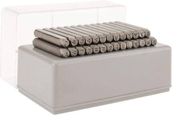 C.H. Hanson - 27 Piece, 3/16" Character Steel Stamp Set - Letters, Standard - Exact Tool & Supply