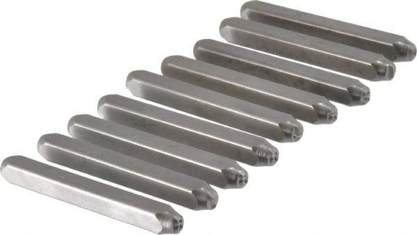 C.H. Hanson - 9 Piece, 1/8" Character Steel Stamp Set - Figures, Standard - Exact Tool & Supply