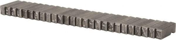 C.H. Hanson - 26 Piece, 1/4 Inch Character, Steel Type Set - 8 Character Capacity, A-Z Content - Exact Tool & Supply