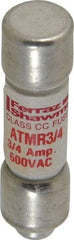 Ferraz Shawmut - 600 VAC/VDC, 0.75 Amp, Fast-Acting General Purpose Fuse - Clip Mount, 1-1/2" OAL, 100 at DC, 200 at AC kA Rating, 13/32" Diam - Exact Tool & Supply