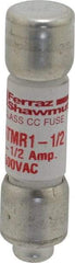 Ferraz Shawmut - 600 VAC/VDC, 1.5 Amp, Fast-Acting General Purpose Fuse - Clip Mount, 1-1/2" OAL, 100 at DC, 200 at AC kA Rating, 13/32" Diam - Exact Tool & Supply