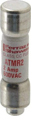 Ferraz Shawmut - 600 VAC/VDC, 2 Amp, Fast-Acting General Purpose Fuse - Clip Mount, 1-1/2" OAL, 100 at DC, 200 at AC kA Rating, 13/32" Diam - Exact Tool & Supply