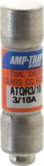 Ferraz Shawmut - 300 VDC, 600 VAC, 0.3 Amp, Time Delay General Purpose Fuse - Clip Mount, 1-1/2" OAL, 100 at DC, 200 at AC kA Rating, 13/32" Diam - Exact Tool & Supply
