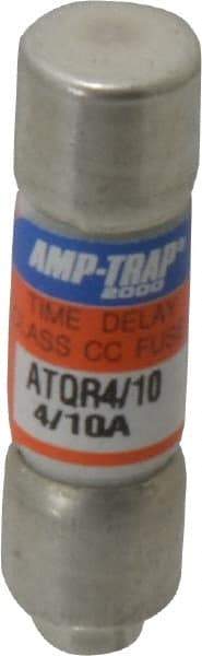 Ferraz Shawmut - 300 VDC, 600 VAC, 0.4 Amp, Time Delay General Purpose Fuse - Clip Mount, 1-1/2" OAL, 100 at DC, 200 at AC kA Rating, 13/32" Diam - Exact Tool & Supply