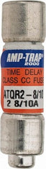 Ferraz Shawmut - 300 VDC, 600 VAC, 2.8 Amp, Time Delay General Purpose Fuse - Clip Mount, 1-1/2" OAL, 100 at DC, 200 at AC kA Rating, 13/32" Diam - Exact Tool & Supply