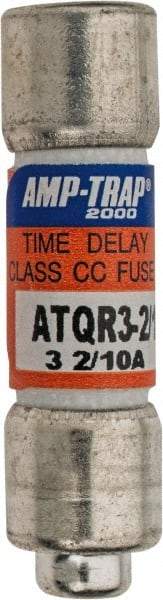Ferraz Shawmut - 300 VDC, 600 VAC, 3.2 Amp, Time Delay General Purpose Fuse - Clip Mount, 1-1/2" OAL, 100 at DC, 200 at AC kA Rating, 13/32" Diam - Exact Tool & Supply