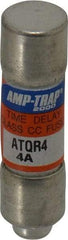 Ferraz Shawmut - 300 VDC, 600 VAC, 4 Amp, Time Delay General Purpose Fuse - Clip Mount, 1-1/2" OAL, 100 at DC, 200 at AC kA Rating, 13/32" Diam - Exact Tool & Supply