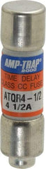 Ferraz Shawmut - 300 VDC, 600 VAC, 4.5 Amp, Time Delay General Purpose Fuse - Clip Mount, 1-1/2" OAL, 100 at DC, 200 at AC kA Rating, 13/32" Diam - Exact Tool & Supply