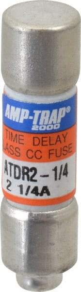 Ferraz Shawmut - 300 VDC, 600 VAC, 2.25 Amp, Time Delay General Purpose Fuse - Clip Mount, 1-1/2" OAL, 100 at DC, 200 at AC kA Rating, 13/32" Diam - Exact Tool & Supply