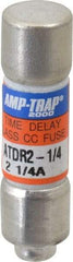 Ferraz Shawmut - 300 VDC, 600 VAC, 2.25 Amp, Time Delay General Purpose Fuse - Clip Mount, 1-1/2" OAL, 100 at DC, 200 at AC kA Rating, 13/32" Diam - Exact Tool & Supply
