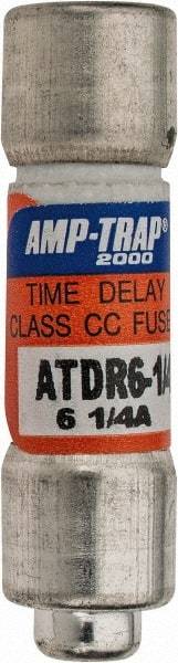 Ferraz Shawmut - 300 VDC, 600 VAC, 6.25 Amp, Time Delay General Purpose Fuse - Clip Mount, 1-1/2" OAL, 100 at DC, 200 at AC kA Rating, 13/32" Diam - Exact Tool & Supply