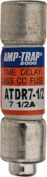 Ferraz Shawmut - 300 VDC, 600 VAC, 7.5 Amp, Time Delay General Purpose Fuse - Clip Mount, 1-1/2" OAL, 100 at DC, 200 at AC kA Rating, 13/32" Diam - Exact Tool & Supply