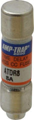 Ferraz Shawmut - 300 VDC, 600 VAC, 8 Amp, Time Delay General Purpose Fuse - Clip Mount, 1-1/2" OAL, 100 at DC, 200 at AC kA Rating, 13/32" Diam - Exact Tool & Supply