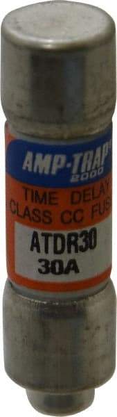 Ferraz Shawmut - 300 VDC, 600 VAC, 30 Amp, Time Delay General Purpose Fuse - Clip Mount, 1-1/2" OAL, 100 at DC, 200 at AC kA Rating, 13/32" Diam - Exact Tool & Supply