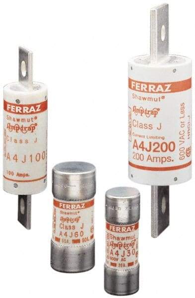 Ferraz Shawmut - 300 VDC, 600 VAC, 600 Amp, Fast-Acting General Purpose Fuse - Clip Mount, 203.2mm OAL, 100 at DC, 200 at AC kA Rating, 2-1/2" Diam - Exact Tool & Supply