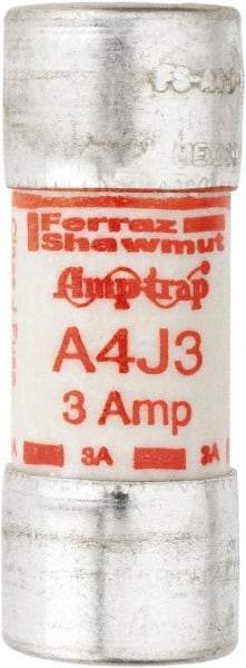 Ferraz Shawmut - 300 VDC, 600 VAC, 3 Amp, Fast-Acting General Purpose Fuse - Clip Mount, 2-1/4" OAL, 100 at DC, 200 at AC kA Rating, 13/16" Diam - Exact Tool & Supply