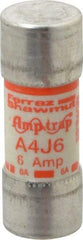 Ferraz Shawmut - 300 VDC, 600 VAC, 6 Amp, Fast-Acting General Purpose Fuse - Clip Mount, 2-1/4" OAL, 100 at DC, 200 at AC kA Rating, 13/16" Diam - Exact Tool & Supply
