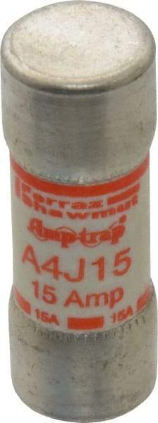 Ferraz Shawmut - 300 VDC, 600 VAC, 15 Amp, Fast-Acting General Purpose Fuse - Clip Mount, 2-1/4" OAL, 100 at DC, 200 at AC kA Rating, 13/16" Diam - Exact Tool & Supply