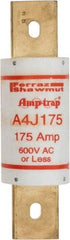 Ferraz Shawmut - 300 VDC, 600 VAC, 175 Amp, Fast-Acting General Purpose Fuse - Clip Mount, 5-3/4" OAL, 100 at DC, 200 at AC kA Rating, 1-5/8" Diam - Exact Tool & Supply