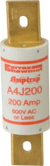 Ferraz Shawmut - 300 VDC, 600 VAC, 200 Amp, Fast-Acting General Purpose Fuse - Clip Mount, 5-3/4" OAL, 100 at DC, 200 at AC kA Rating, 1-5/8" Diam - Exact Tool & Supply