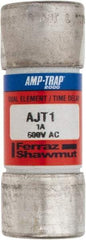 Ferraz Shawmut - 500 VDC, 600 VAC, 1 Amp, Time Delay General Purpose Fuse - Clip Mount, 2-1/4" OAL, 100 at DC, 200 at AC, 300 (Self-Certified) kA Rating, 13/16" Diam - Exact Tool & Supply