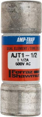 Ferraz Shawmut - 500 VDC, 600 VAC, 1.5 Amp, Time Delay General Purpose Fuse - Clip Mount, 2-1/4" OAL, 100 at DC, 200 at AC, 300 (Self-Certified) kA Rating, 13/16" Diam - Exact Tool & Supply