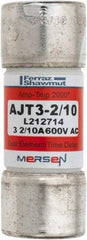 Ferraz Shawmut - 500 VDC, 600 VAC, 3.2 Amp, Time Delay General Purpose Fuse - Clip Mount, 2-1/4" OAL, 100 at DC, 200 at AC, 300 (Self-Certified) kA Rating, 13/16" Diam - Exact Tool & Supply