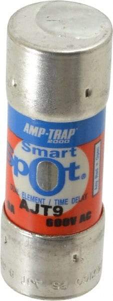 Ferraz Shawmut - 500 VDC, 600 VAC, 9 Amp, Time Delay General Purpose Fuse - Clip Mount, 2-1/4" OAL, 100 at DC, 200 at AC, 300 (Self-Certified) kA Rating, 13/16" Diam - Exact Tool & Supply
