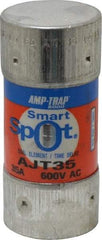 Ferraz Shawmut - 500 VDC, 600 VAC, 35 Amp, Time Delay General Purpose Fuse - Clip Mount, 2-3/8" OAL, 100 at DC, 200 at AC, 300 (Self-Certified) kA Rating, 1-1/16" Diam - Exact Tool & Supply