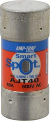 Ferraz Shawmut - 500 VDC, 600 VAC, 40 Amp, Time Delay General Purpose Fuse - Clip Mount, 2-3/8" OAL, 100 at DC, 200 at AC, 300 (Self-Certified) kA Rating, 1-1/16" Diam - Exact Tool & Supply