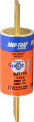 Ferraz Shawmut - 500 VDC, 600 VAC, 110 Amp, Time Delay General Purpose Fuse - Clip Mount, 5-3/4" OAL, 100 at DC, 200 at AC, 300 (Self-Certified) kA Rating, 1-5/8" Diam - Exact Tool & Supply
