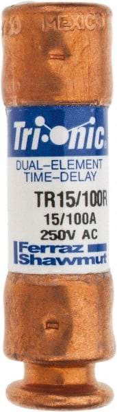 Ferraz Shawmut - 250 VAC/VDC, 0.15 Amp, Time Delay General Purpose Fuse - Clip Mount, 50.8mm OAL, 20 at DC, 200 at AC kA Rating, 9/16" Diam - Exact Tool & Supply