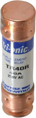 Ferraz Shawmut - 250 VAC/VDC, 40 Amp, Time Delay General Purpose Fuse - Clip Mount, 76.2mm OAL, 20 at DC, 200 at AC kA Rating, 13/16" Diam - Exact Tool & Supply