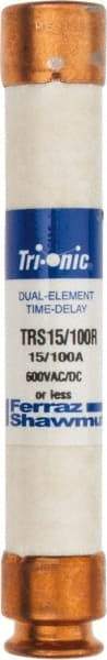 Ferraz Shawmut - 600 VAC/VDC, 0.15 Amp, Time Delay General Purpose Fuse - Clip Mount, 127mm OAL, 20 at DC, 200 at AC kA Rating, 13/16" Diam - Exact Tool & Supply