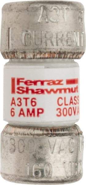 Ferraz Shawmut - 160 VDC, 300 VAC, 6 Amp, Fast-Acting General Purpose Fuse - Clip Mount, 7/8" OAL, 200 at AC, 50 at DC kA Rating, 13/32" Diam - Exact Tool & Supply