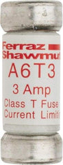 Ferraz Shawmut - 300 VDC, 600 VAC, 3 Amp, Fast-Acting General Purpose Fuse - Clip Mount, 1-1/2" OAL, 100 at DC, 200 at AC kA Rating, 9/16" Diam - Exact Tool & Supply