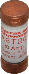 Ferraz Shawmut - 300 VDC, 600 VAC, 20 Amp, Fast-Acting General Purpose Fuse - Clip Mount, 1-1/2" OAL, 100 at DC, 200 at AC kA Rating, 9/16" Diam - Exact Tool & Supply