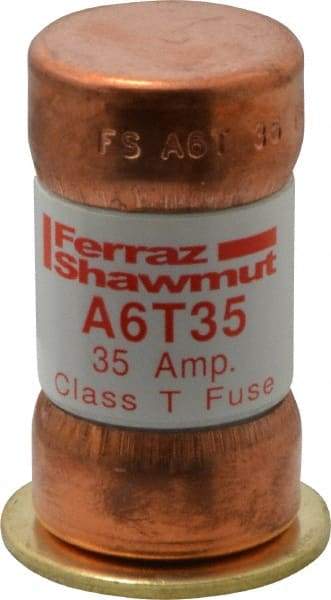 Ferraz Shawmut - 300 VDC, 600 VAC, 35 Amp, Fast-Acting General Purpose Fuse - Clip Mount, 1-9/16" OAL, 100 at DC, 200 at AC kA Rating, 13/16" Diam - Exact Tool & Supply
