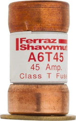 Ferraz Shawmut - 300 VDC, 600 VAC, 45 Amp, Fast-Acting General Purpose Fuse - Clip Mount, 1-9/16" OAL, 100 at DC, 200 at AC kA Rating, 13/16" Diam - Exact Tool & Supply