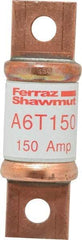 Ferraz Shawmut - 300 VDC, 600 VAC, 150 Amp, Fast-Acting General Purpose Fuse - Bolt-on Mount, 3-1/4" OAL, 100 at DC, 200 at AC kA Rating, 1-1/16" Diam - Exact Tool & Supply