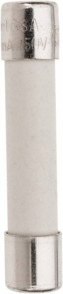 Ferraz Shawmut - 250 VAC, 0.19 Amp, Time Delay Miniature Ceramic Fuse - Clip Mount, 1-1/4" OAL, 1/4" Diam - Exact Tool & Supply