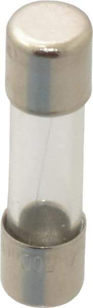 Value Collection - 250 VAC, 0.5 Amp, Fast-Acting Miniature Glass Fuse - Clip Mount, 20mm OAL, 5mm Diam - Exact Tool & Supply