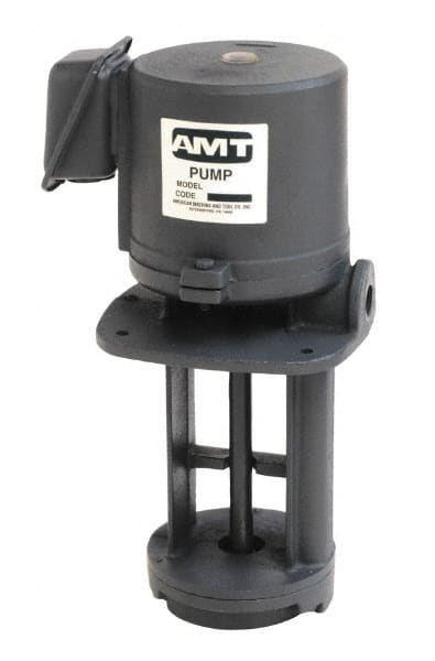 American Machine & Tool - 2.6/1.6 Amp, 230/460 Volt, 3/4 hp, 3 Phase, 3,450 RPM, Cast Iron Immersion Machine Tool & Recirculating Pump - Exact Tool & Supply