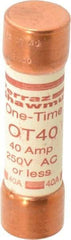 Ferraz Shawmut - 250 VAC/VDC, 40 Amp, Fast-Acting General Purpose Fuse - Clip Mount, 76.2mm OAL, 20 at DC, 50 at AC kA Rating, 13/16" Diam - Exact Tool & Supply