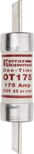 Ferraz Shawmut - 250 VAC/VDC, 175 Amp, Fast-Acting General Purpose Fuse - Clip Mount, 7-1/8" OAL, 20 at DC, 50 at AC kA Rating, 1-9/16" Diam - Exact Tool & Supply